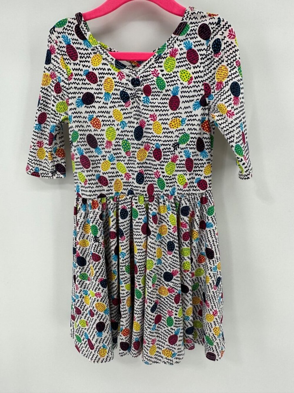 Dotdotsmile Girls Dress Size 3/4 Multi Color Pineapple Print New With Tags